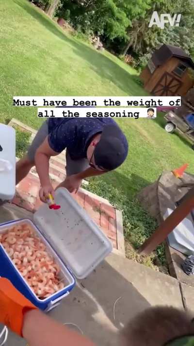 Heavy seasoning.