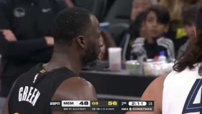 [Highlight] Dillon Brooks tells the ref to tell Draymond Green to watch his mouth. Draymond: “You watch it! You watch it! P***Y!”