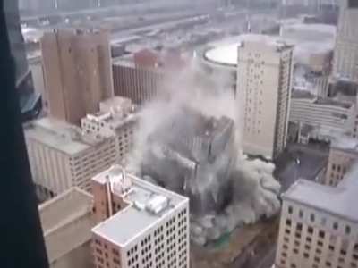 Example of precise building demolition