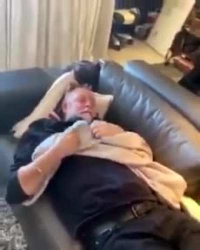Papa on the couch