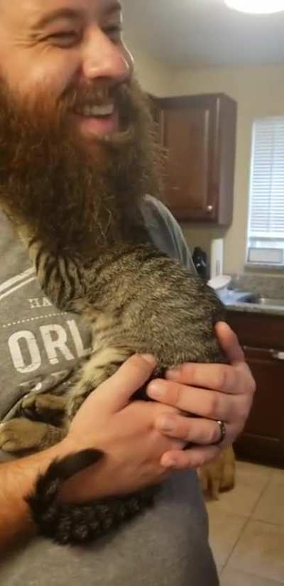 My husband said "there is no possible way we are keeping the kitten". So we kept the kitten.