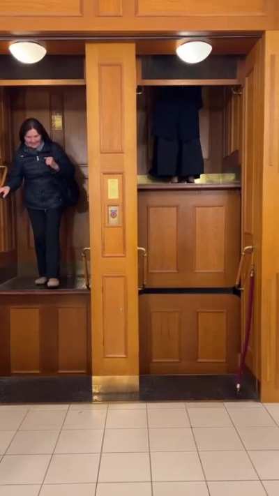 Old-fashioned elevator (Paternoster)