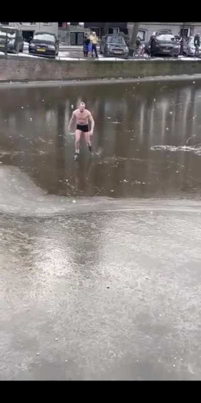 How stupid must you be to skate on thin ice