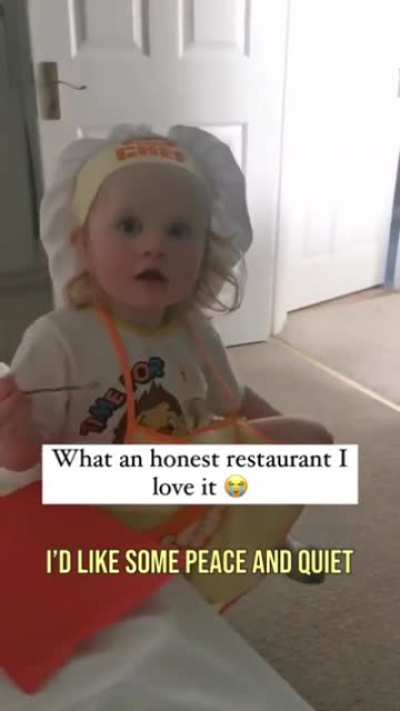 World’s most honest restaurant