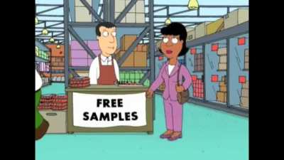 Peter tries free food