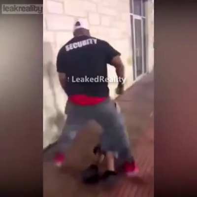 Shirtless drunk takes on a man twice his size