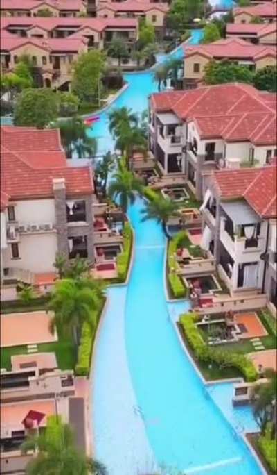 Neighborhood with one big pool system!