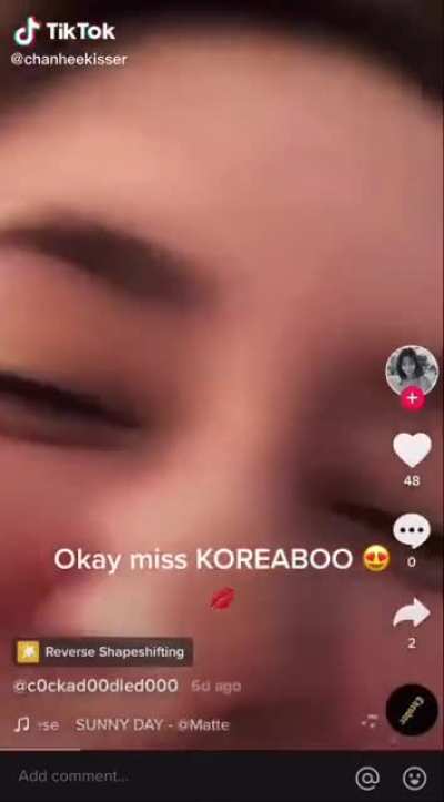 She tried the filter multiple times and got so frustrated that she didn’t get Korean until this try
