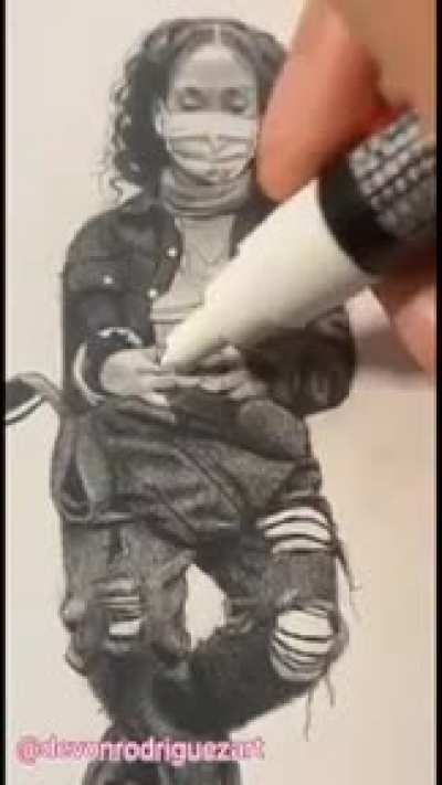 Drawing on the subway