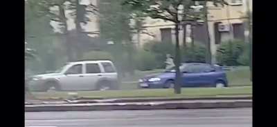 Speeding driver loses control and slams into tree and pole