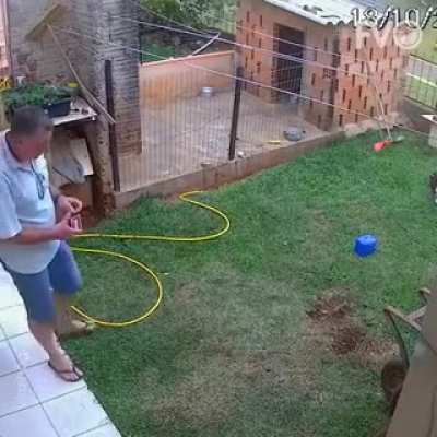 He is trying to kill a cockroach infestation