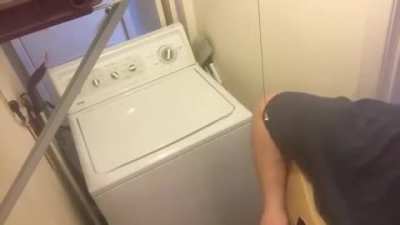 This guy playing thunderstruck with his broken wash machine