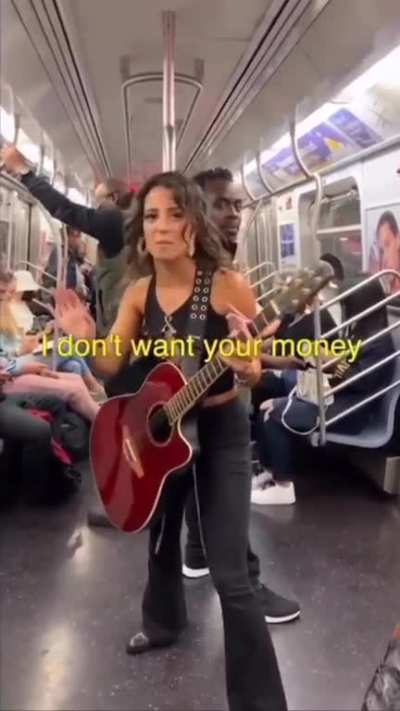 Subway performer is cringe