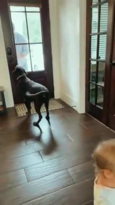 "Yeay! Daddies Home!"