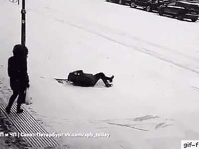 The synchronisation in their fall.