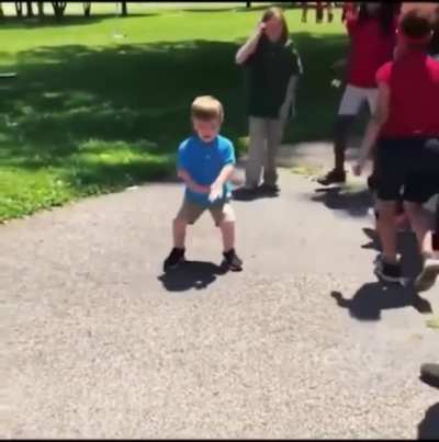 Dances better than I do.