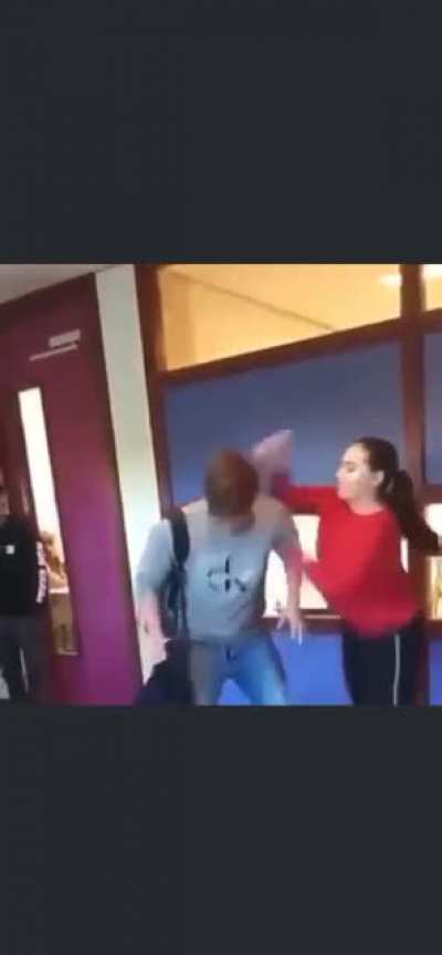 She ate that right hook… Was he right to defend himself???