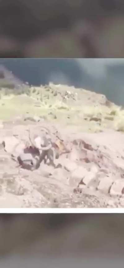 Riding your mountain bike down some mountain steps
