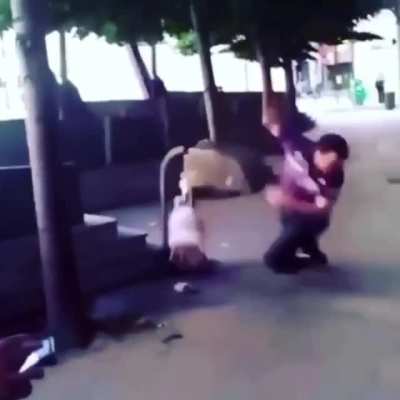 To kick a bin