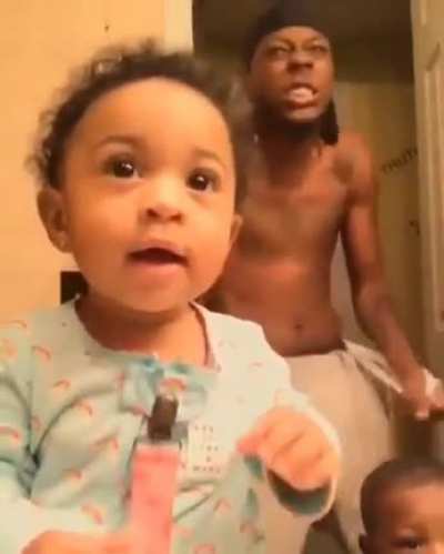 Daddy be too extra for his kids