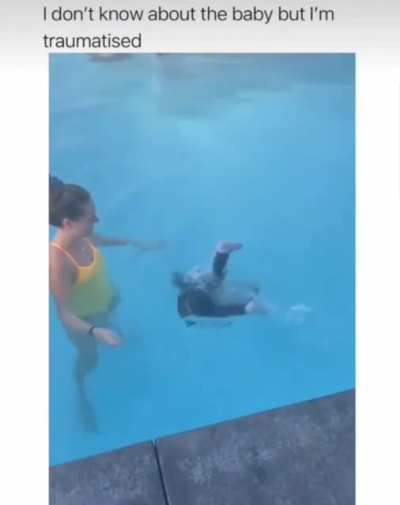I heard babies could swim but never seen it