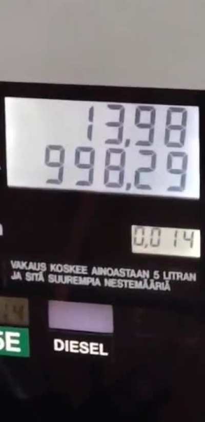 By some mistake the gas was priced at 0.014€/l and some guy filled a 1000L Canister in Finland
