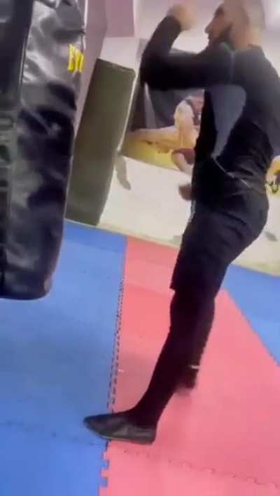 Punching a bag