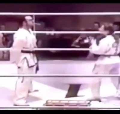 I'm sure she was satisfied with her high kick karate