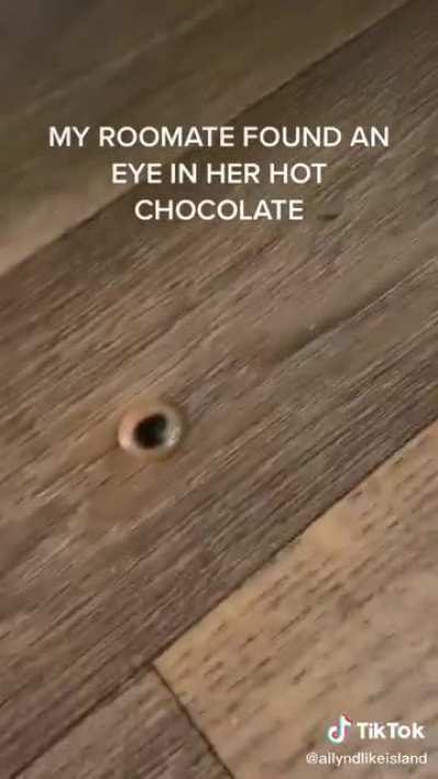 Keep an eye out for foreign objects in hot chocolate.