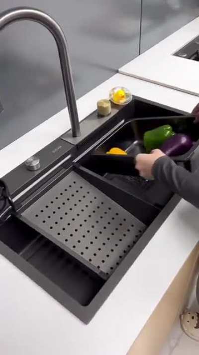 Using a multiutility kitchen sink