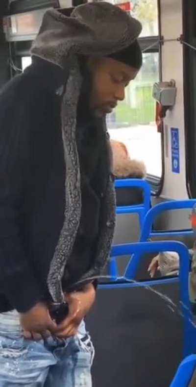 Guess he couldn't wait for his stop