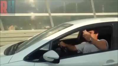 Angry raged driver