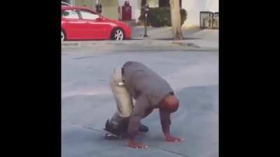 59 year old 250 lb dad showing the youngsters he can still get down