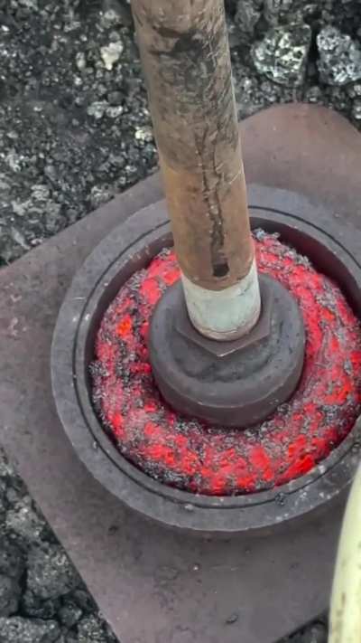 The art of ashtrays crafted from red-hot lava - Mount Etna, Sicily