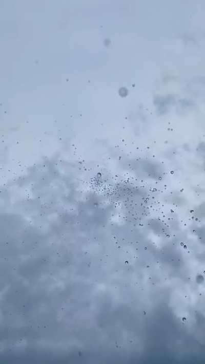When the clouds cry.