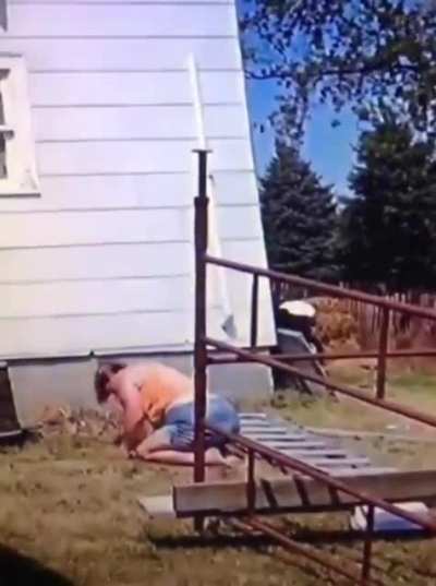 WCGW using a ladder incorrectly