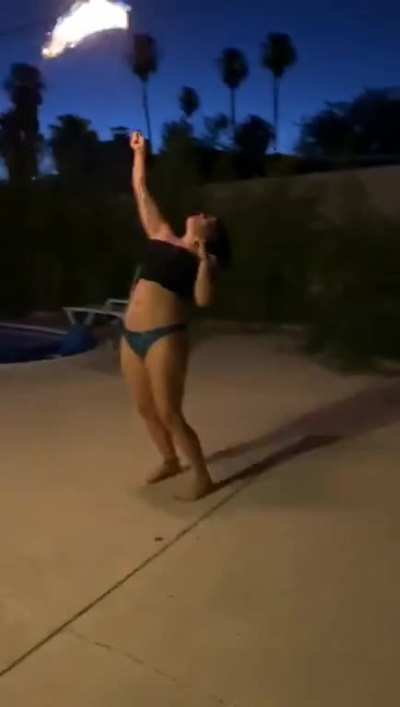 HMC while I do a fire trick