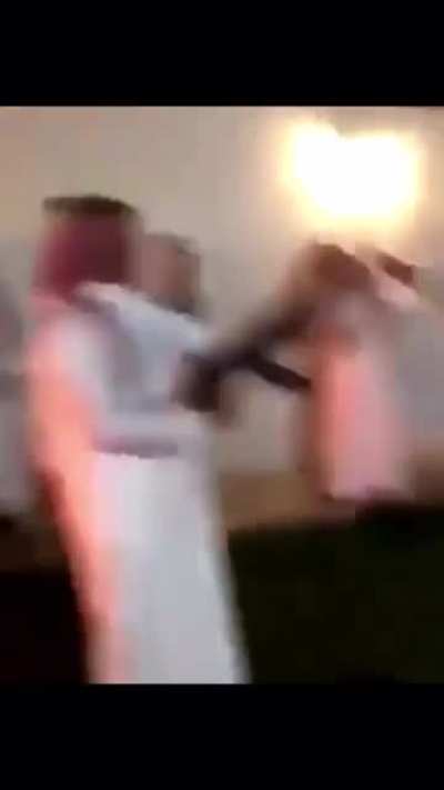 Guy nearly claps his friends