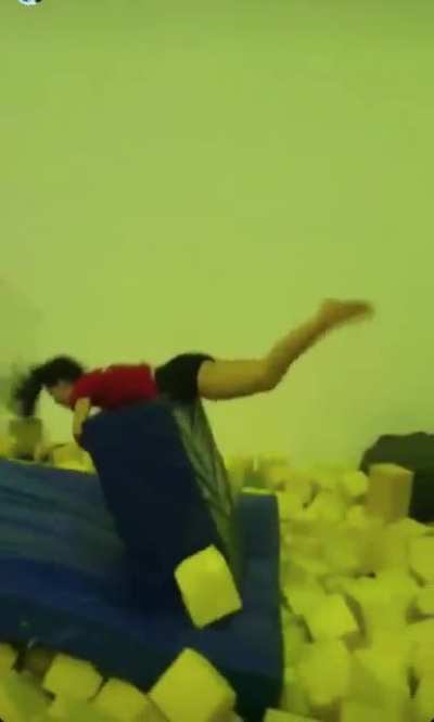 Aborted backflip into slow scorpion