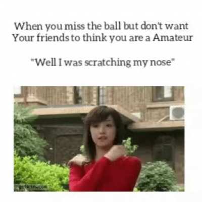 Stratch that nose