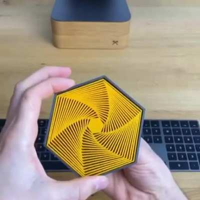 3-D printed hexagon