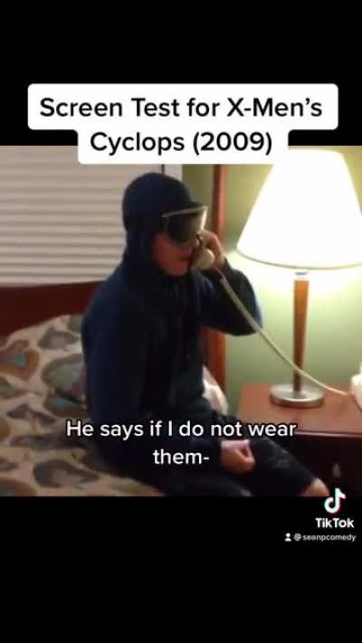 SCREEN TEST FOR X-MEN’S “CYCLOPS”
