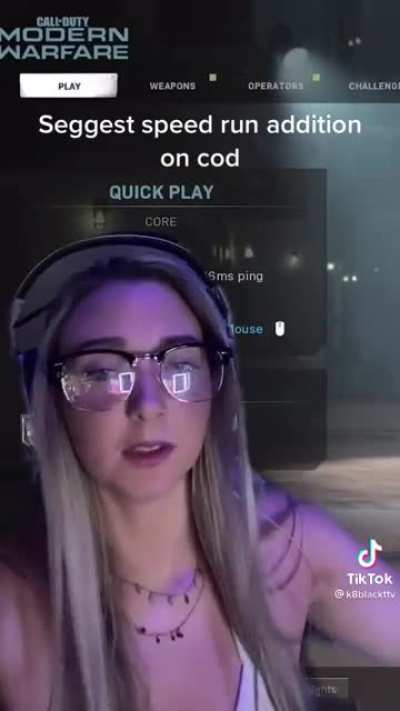 Sexist speedrun on cod