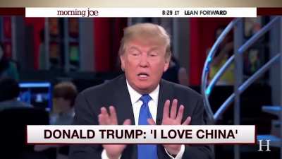 Trump saying China for 3 minutes