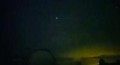 China shining lazers from their satellite. This was over Hawaii.