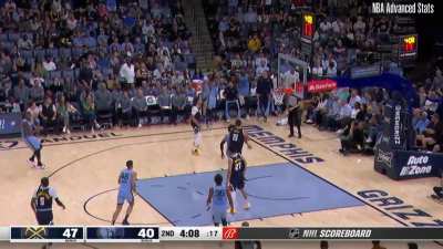 [Highlight] Marcus Smart nutmegs Aaron Gordon on a bounce pass; Jamal Murray gives him props "wow"; Rose misses the shot (from 10/27)