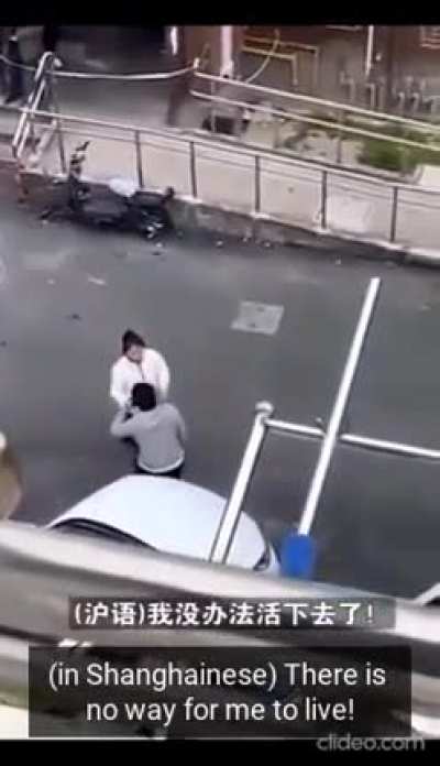Man Losing His Shit At Shanghai's Lockdown