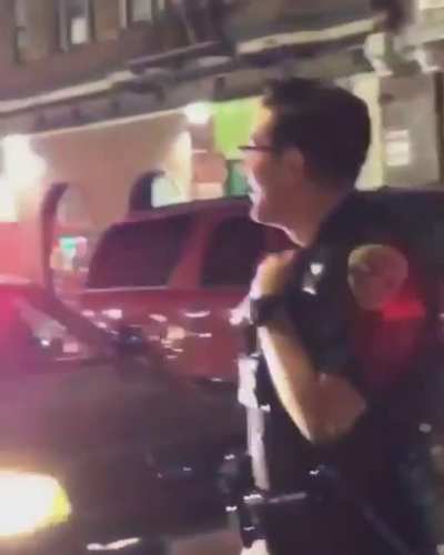 This man left the smiling cops speechless.. awesome trick