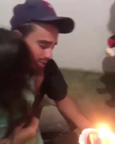 Poor family couldn't afford full cake for daughters birthday but she didn't expect one to begin with and was overjoyed