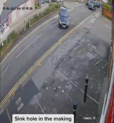 Im suprised the driver didn't  get a sinking feeling something was wrong after watching the car in front of him.
